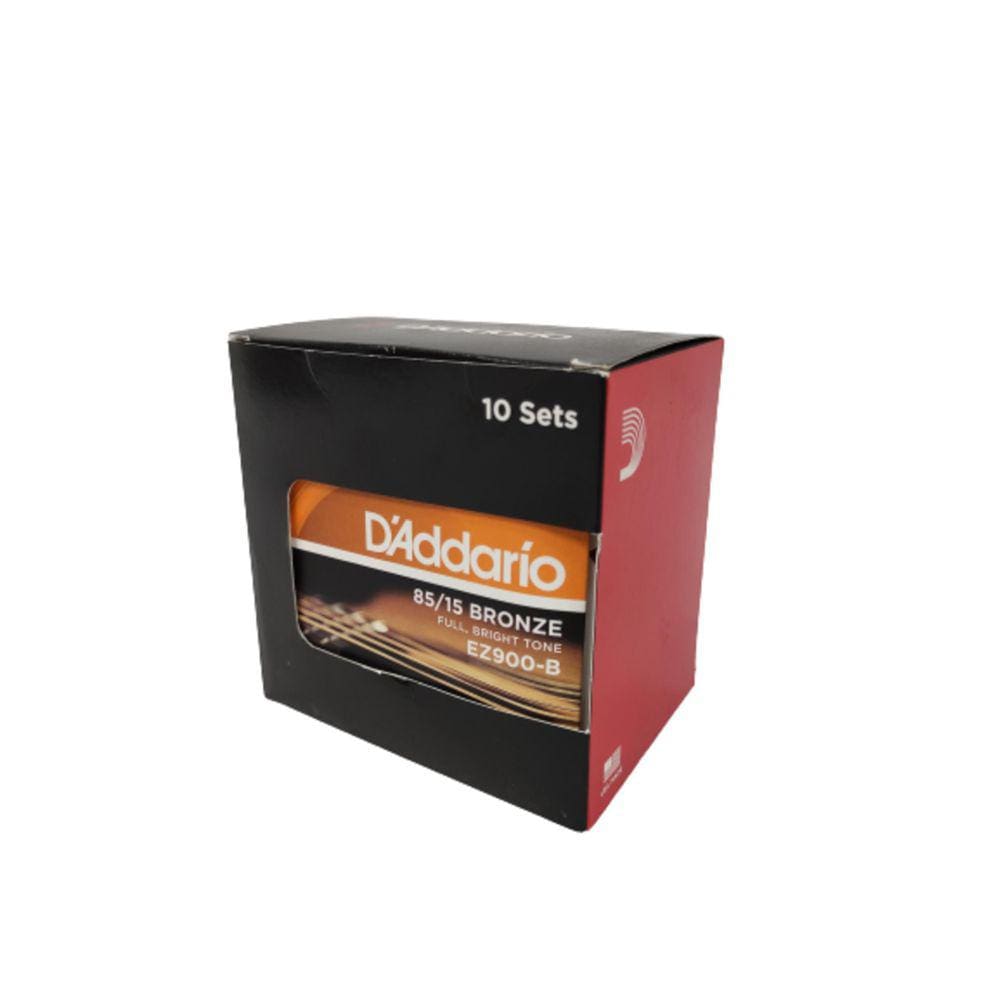 Caixa 10 Encordoamentos Violao Aco Daddario Ez900 010