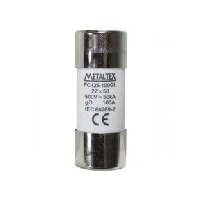 Fusível Cartucho 22X58Mm 100 Amperes Modelo Fc Metaltex