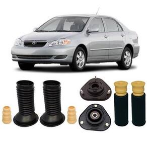 Kit Coxim Suspensão Dianteira Traseira Corolla 2003 Até 2007