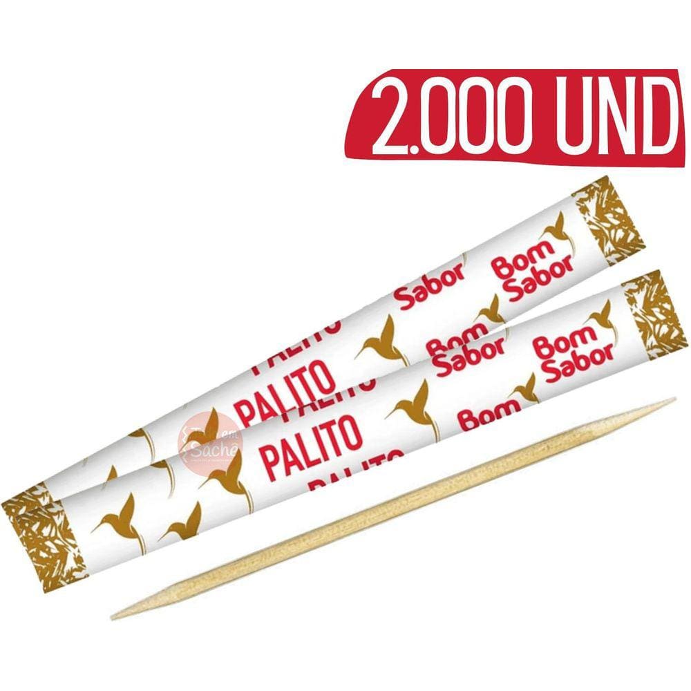 Palito De Dente Em Sache Bom Sabor Descartavel 2000 Un