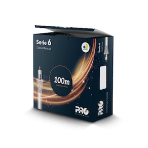 Cabo Coaxial Série Rg6 Proeletronic 100 Metros 60% Malha Capa Externa Pvc - Proeletronic