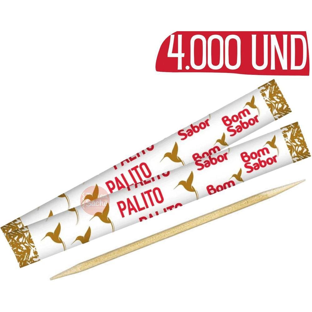 Palito De Dente Em Sache Bom Sabor 4000 Un