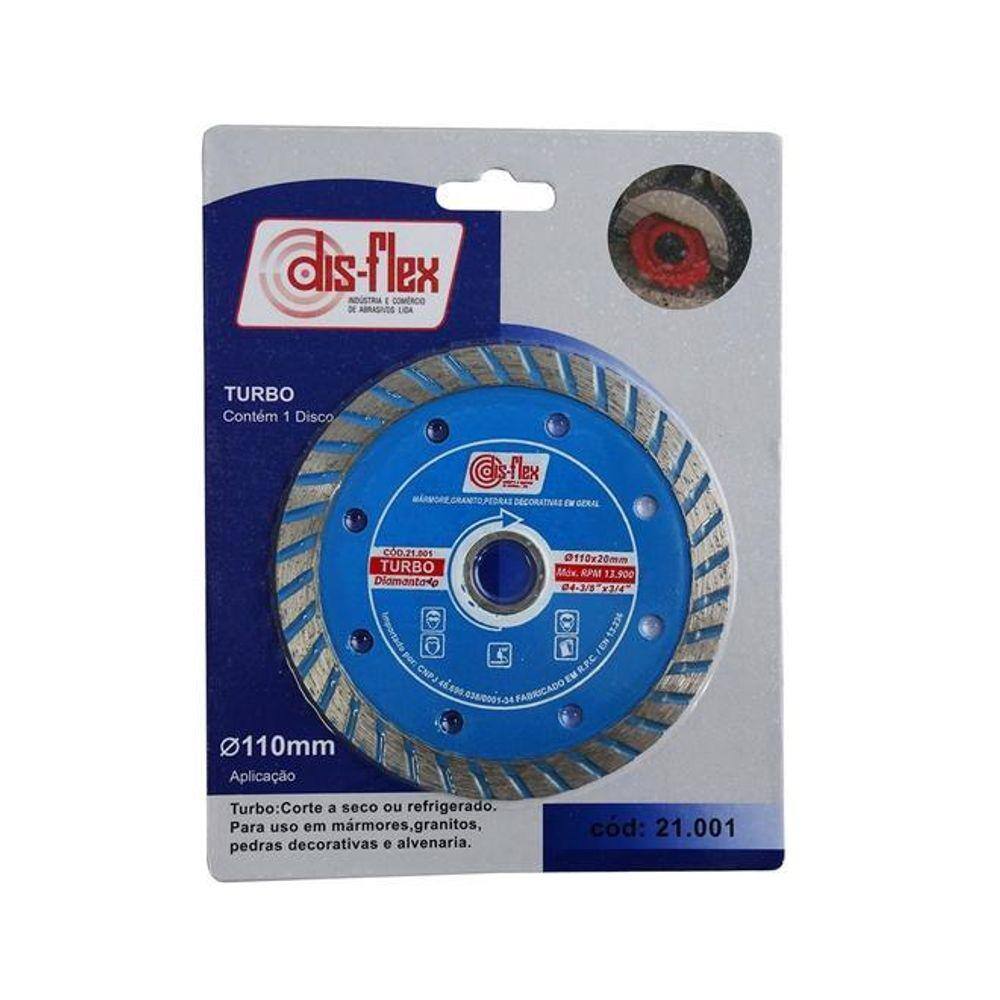 Disco Diamantado Turbo 110 X 20 Mm Disflex