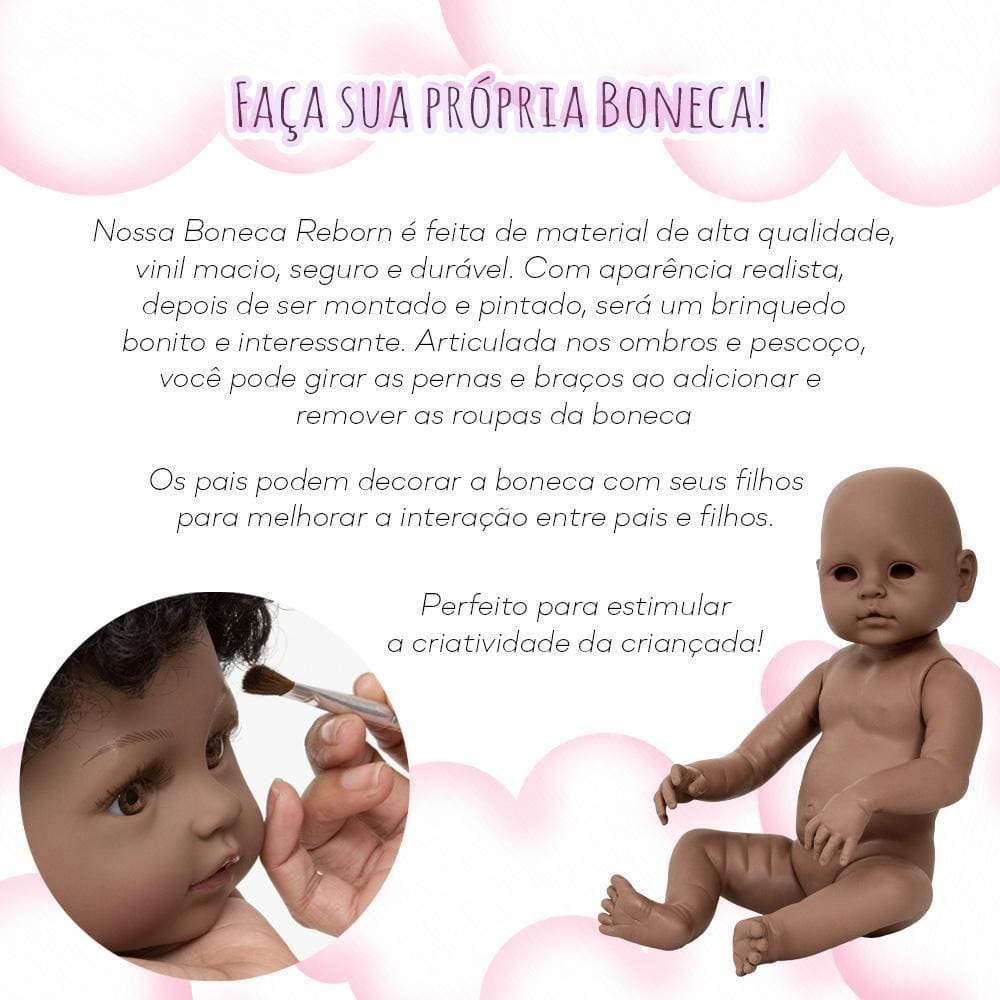 Kit Reborn Molde Menina Negra + Corpo | Casas Bahia