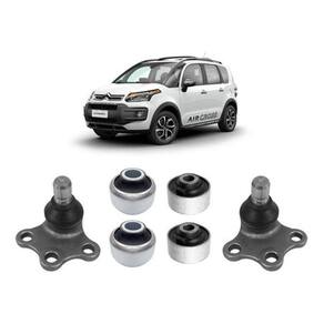 Kit 2 Pivô 4 Bucha Bandeja Dianteira Aircross 2017 2018 2019