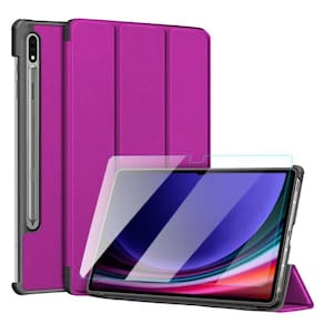 Capa Couro Auto Sleep Para Galaxy Tab S9 11 2023 + Película