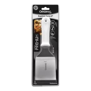 Espatula Curva 3 Inox Chapa Lanche Chapeiro Cozinha