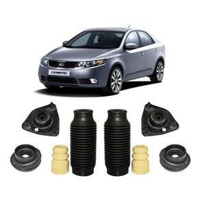 2 Kit Coxim Rolamento Batente Dianteiro Cerato 2009 Até 2013