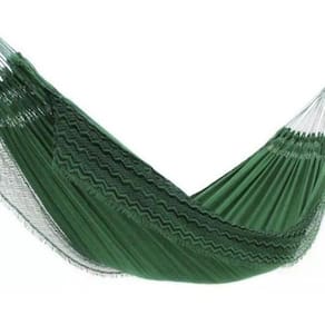 Rede De Dormir Jeans Verde - Linha Deluxe - 160Kg