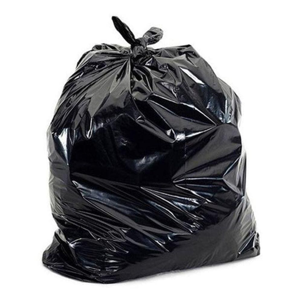 Kit Com 100 Sacos De Lixo Preto Com Capacidade De 20 Litros