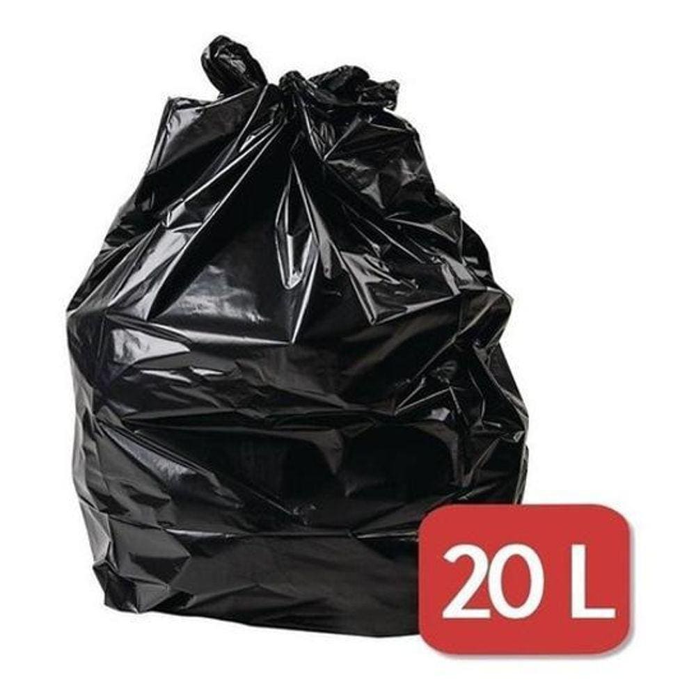 Kit 4 Saco De Lixo 20L Litros Preto Forte - 400 Unidades