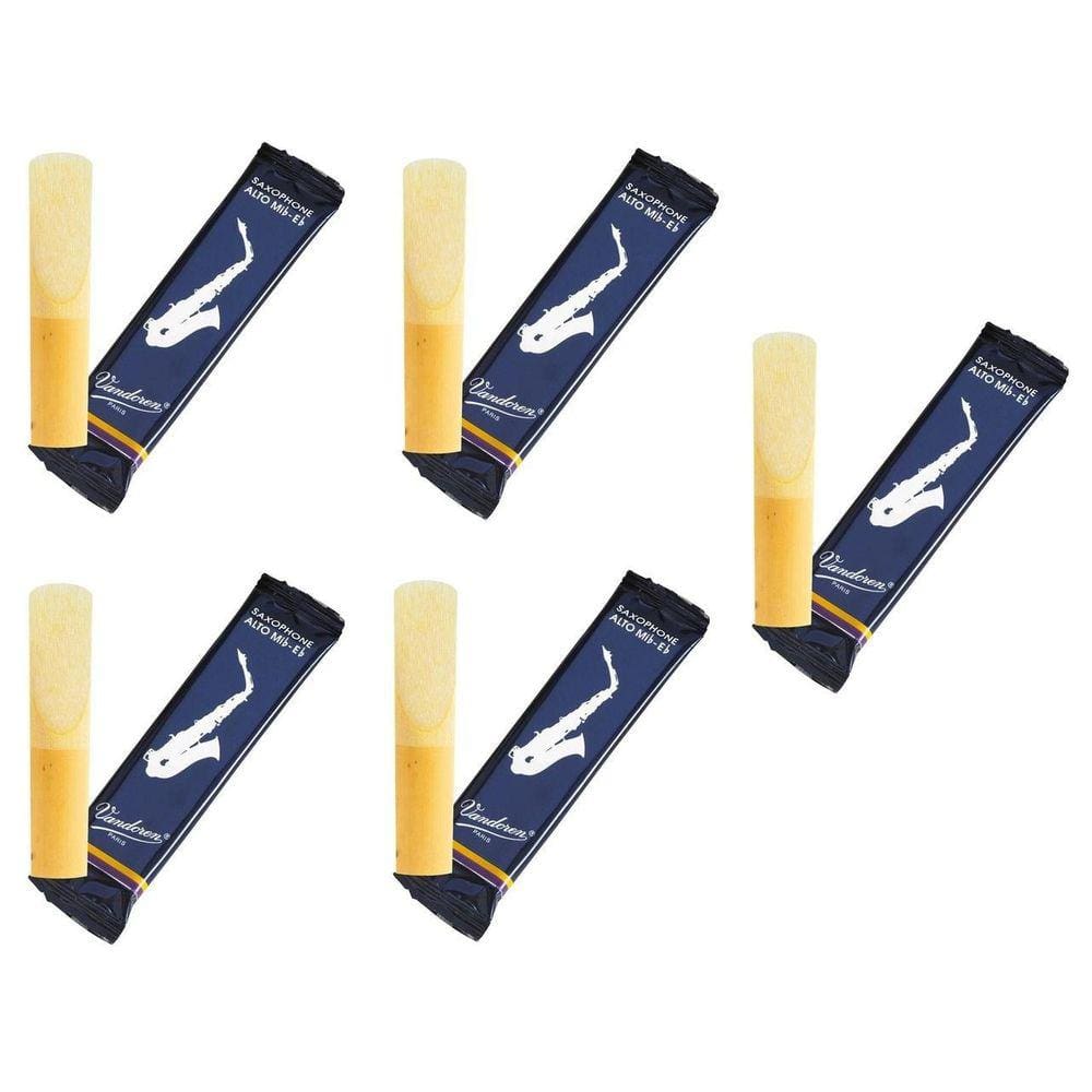 Kit 5 Palhetas Sax Alto Vandoren 3