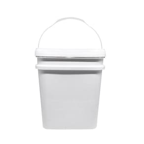 Balde 20L Retangular c/ Tampa e Alça - 100% BPA Free