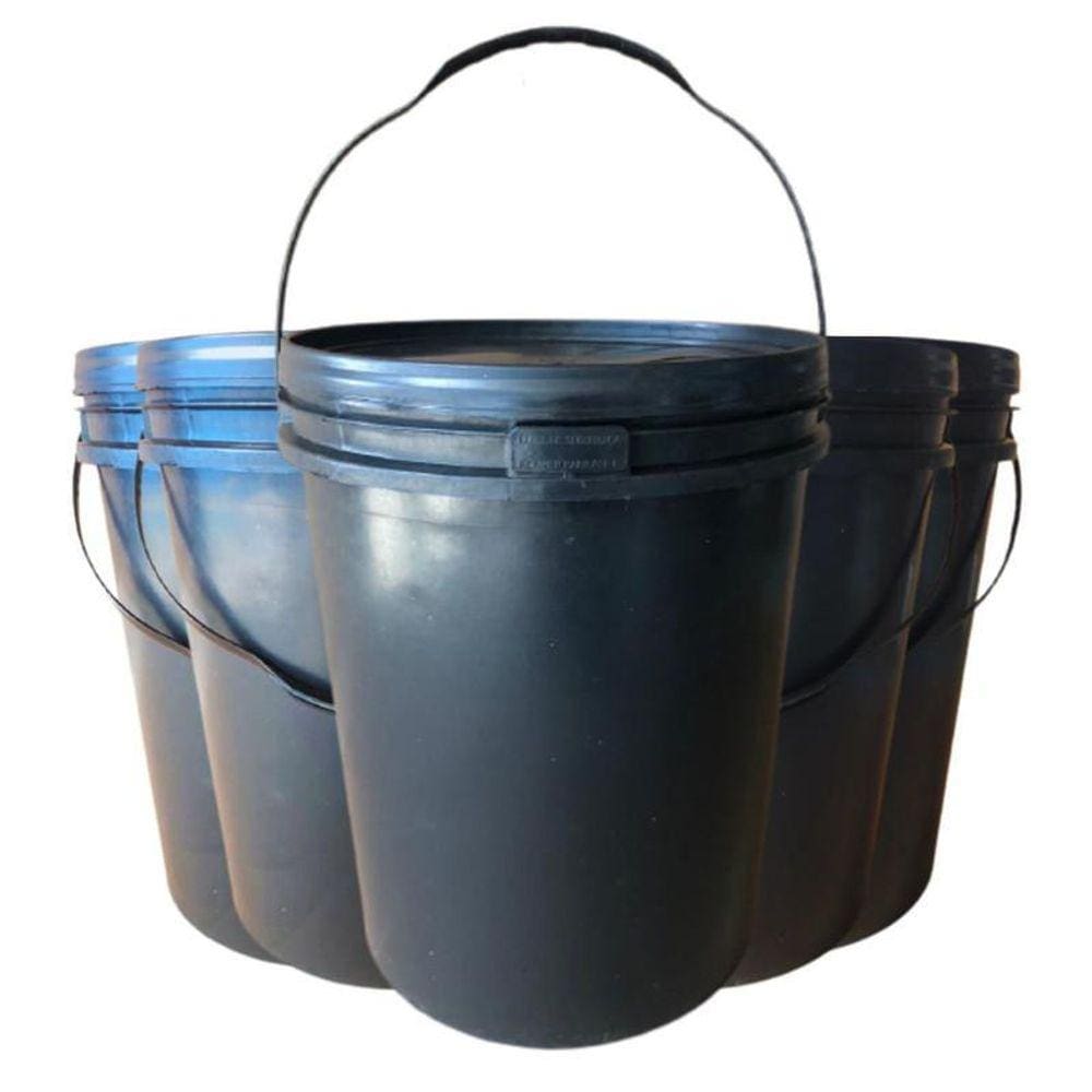 Balde 20L com Tampa de Segurança - Kit 5 Peças