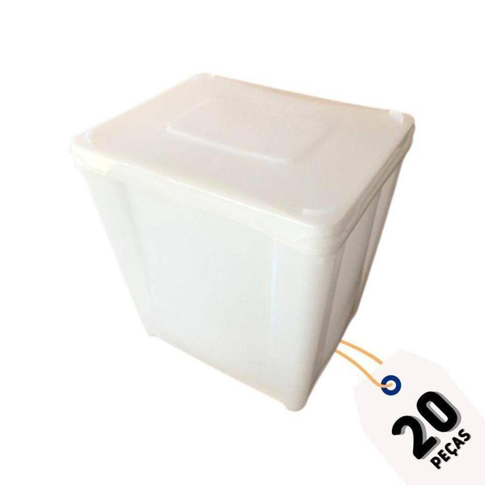 Pote Plastico Com Tampa Para Alimento - Kit 20 Peças