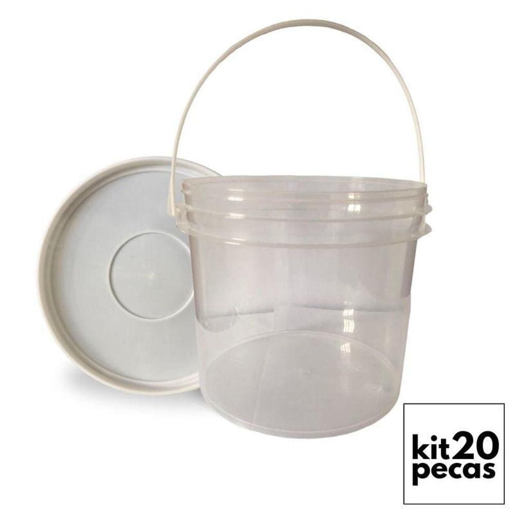 Balde Transp. 2.2L c/ Tampa Lacre - 20 Peças