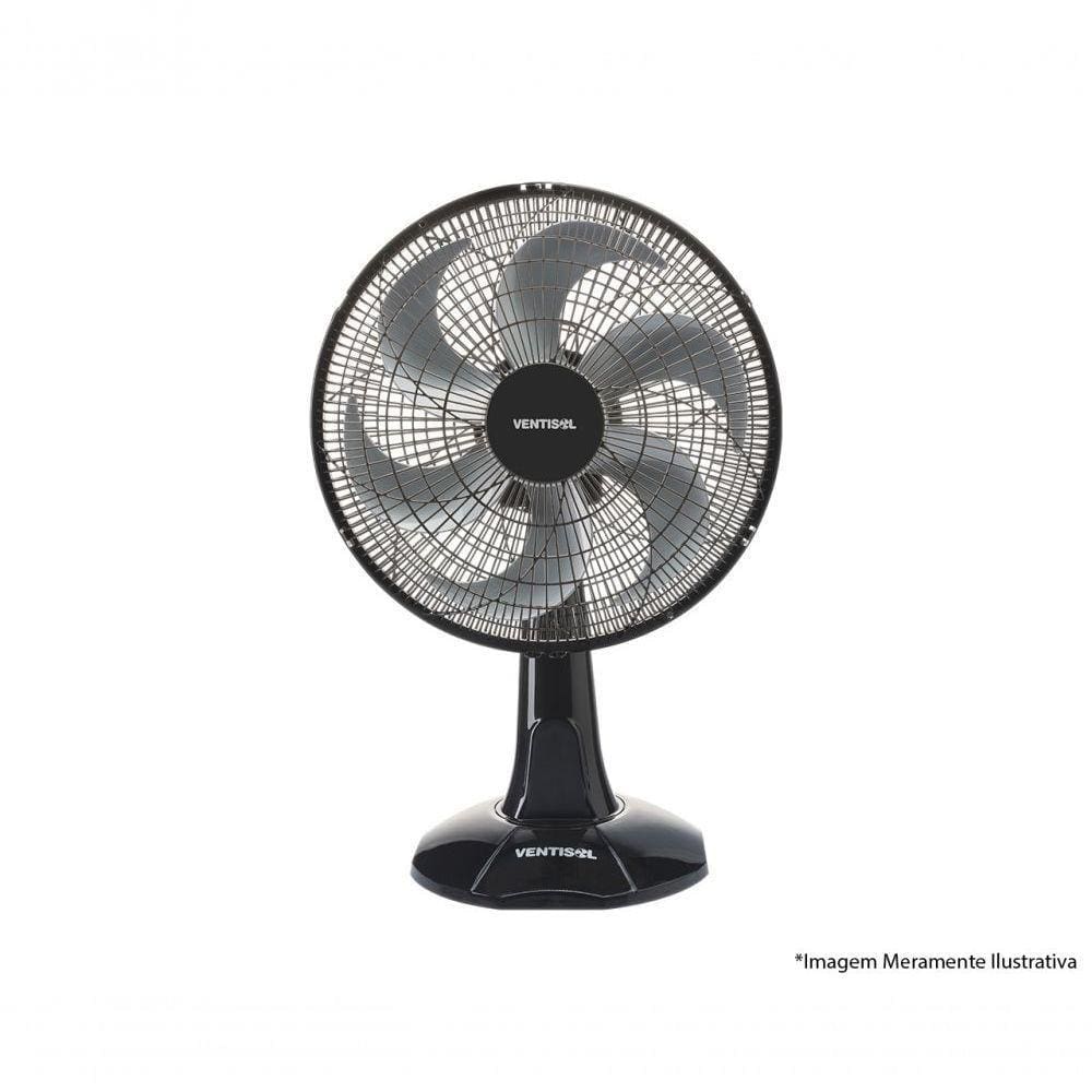 Ventilador Mesa Turbo Preto 6 Pas 30Cm 52W 220V