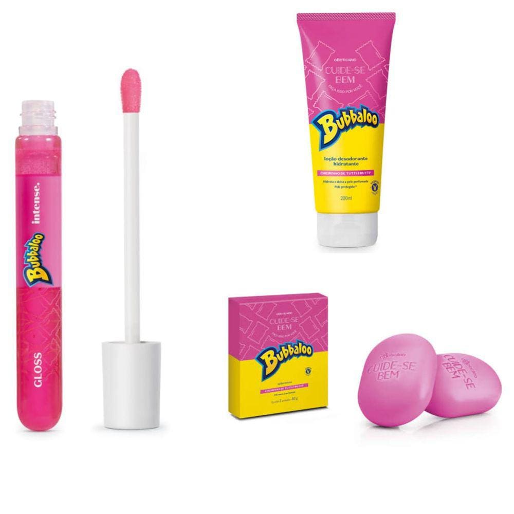 Kit Bubbaloo 03 Itens Tutti Frutti