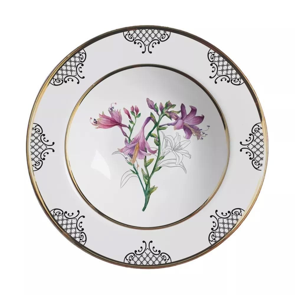 Conjunto Com 6 Pratos Fundo Amália 25Cm