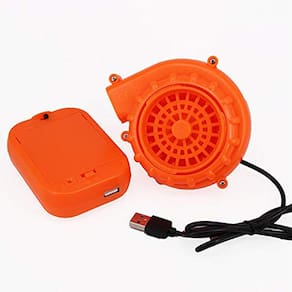 Kiddale s Fan Mini Fan Blower para dinossauro Fantasia Boneca Cabeça mascote ou outros ternos de roupa inflável, laranja (versão atualizada)