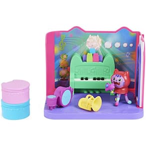 Sala de música moderna com erva-dos-gatos e acessórios