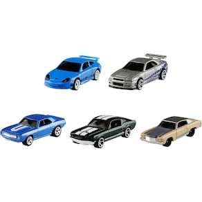 Pacote com 5 veículos Hot Wheels Fast & Furious em escala 1:64
