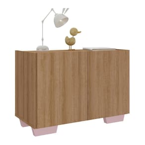 Mesa De Cabeceira Com Pés 2 Portas Mp4134 Rustic rosa Rustic rosa