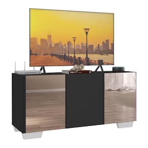 Rack Tv Até 32 Polegadas Com Espelhos Mp1079 Preto branco