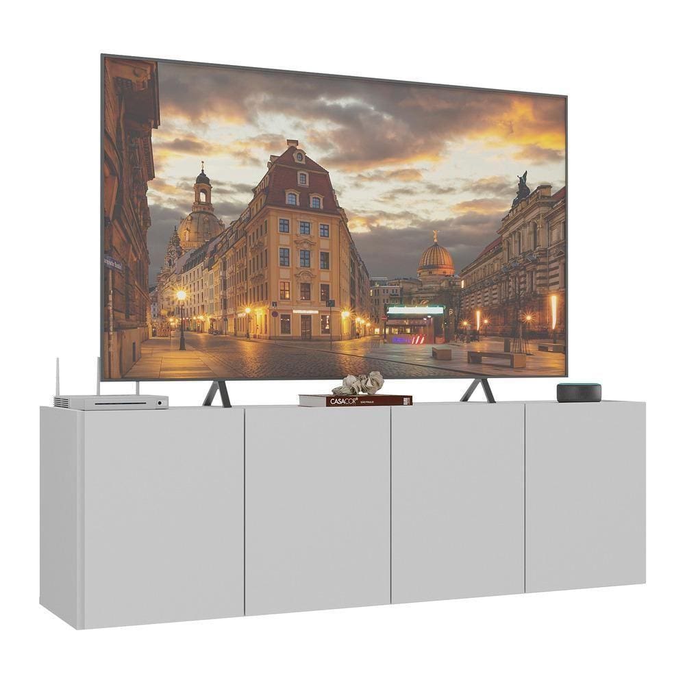 Rack Para Tv Até 50 Polegadas Com Suspenso Mp1070 Branco Branco