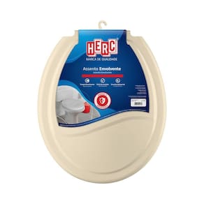 Assento Sanitario Oval Envolvente Ideale Bege - Herc