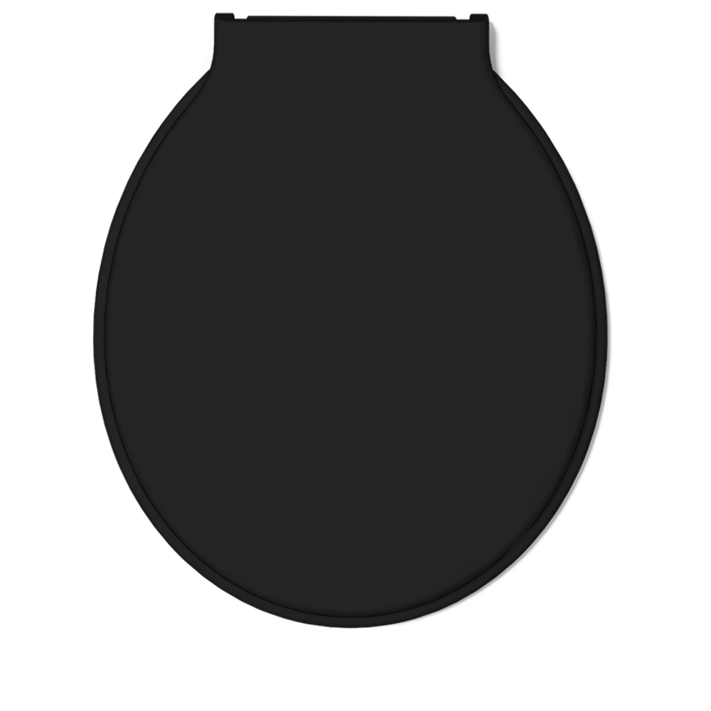 Assento Sanitario Almofadado Economico Oval Preto - Durin