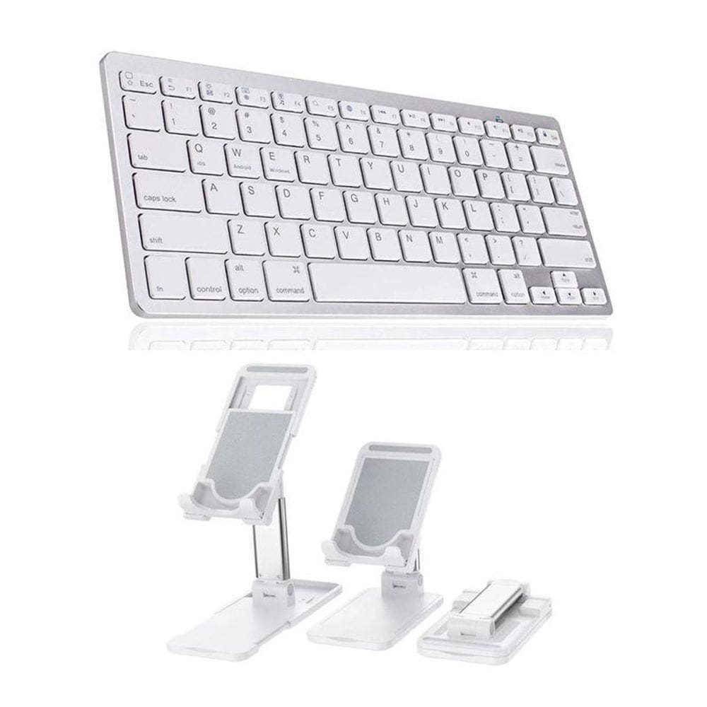 Teclado Bluetooth Galaxy S6 Lite P615 10,4+ Sup Apoio Branco