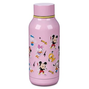 Garrafa Inox Minnie E Amigos 325Ml Rosa Com Alça