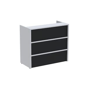 Balcão para Atendimento BCAT1200P25 Cinza/Preto