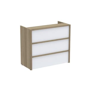 Balcão para Atendimento BCAT1200P25 Noce Marromle/Branco