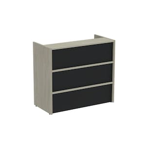 Balcão para Atendimento BCAT900P25 Nogueira Casablanca/Preto