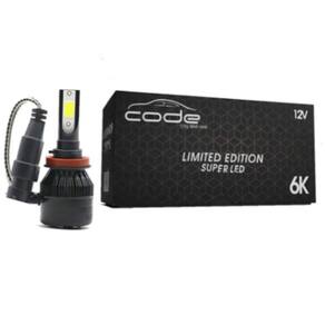 Par Lâmpada Super Led 12V 6000K H8, H9 e H11 TechOne