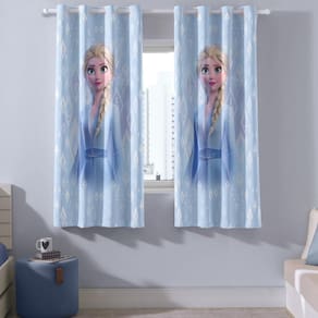 Cortina Para Quarto Infantil Corta Luz Frozen 2,60m x 1,70