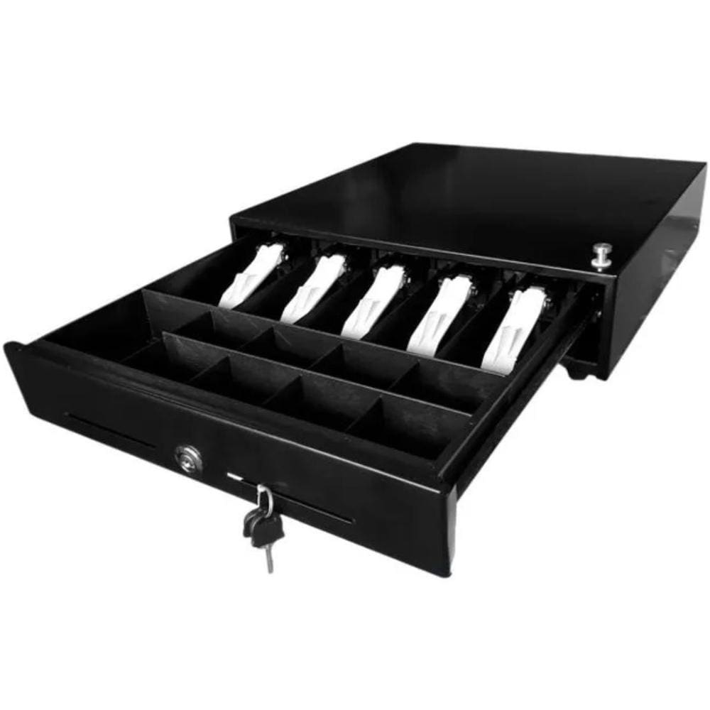 Gaveta Caixa para Dinheiro Registradora Manual Chave Aço Supermercado Loja Comercio - Innal