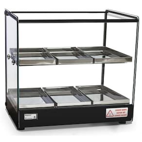 Estufa para Salgados com Led Quadrada Dupla 6 Bandejas EVR LP Perfil Preto - Titã