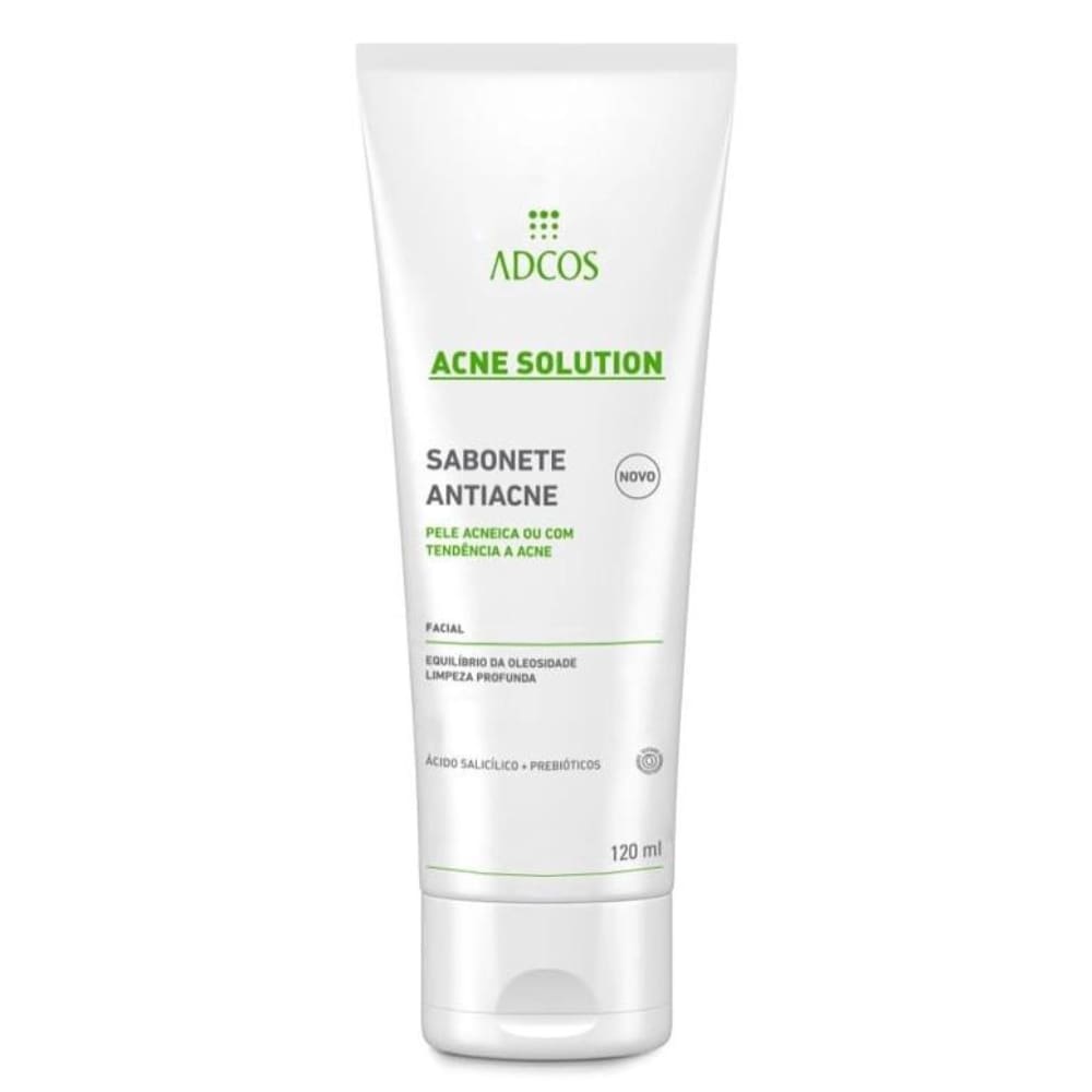 Adcos Sabonete Antiacne 120ml Reduz a Oleosidade da Pele 7897975694852 ADCOS