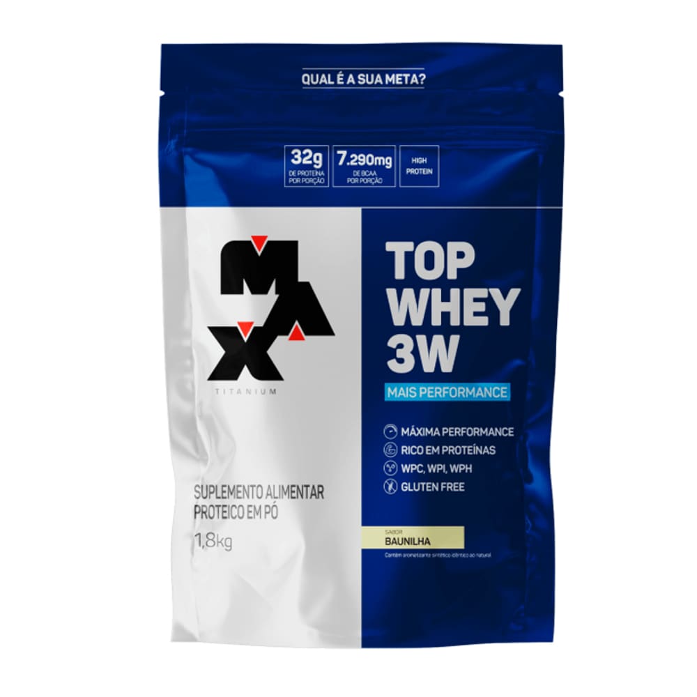 Top Whey 3W Mais Performance Refil (1800g) Max Titanium