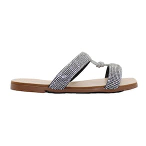 Sandália Feminina Rasteira Strass Nó Topstart Ref:23077