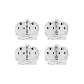 Kit 4 Soquetes 2G11 Base Tomadinha Para Lâmpada Pl 4 Pinos