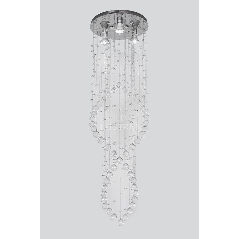 Lustre Espiral Duplo Para Sala De Estar Com 1m De Altura