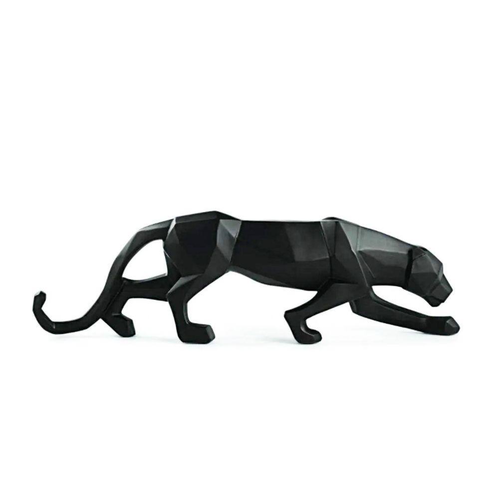 Estátua Leopardo Atrai Força e Poder Interno 37cm