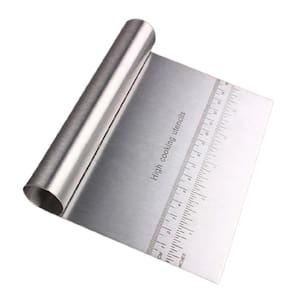 Cortador De Massas Aço Inox Com Régua Medidor Escala Massa 15cm