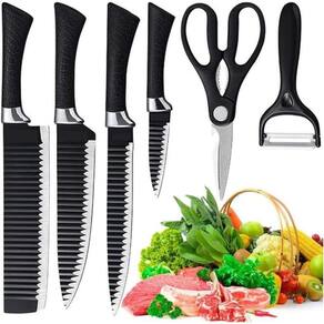 Conjunto Facas Gourmet Inox Antiaderente Churrasco Cozinha