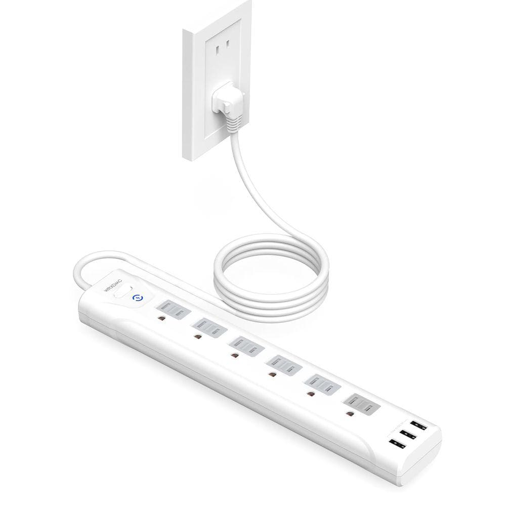 Adaptador Power Strip WRXDMC de 2 pinos a 3 pinos com proteção contra sobretensão