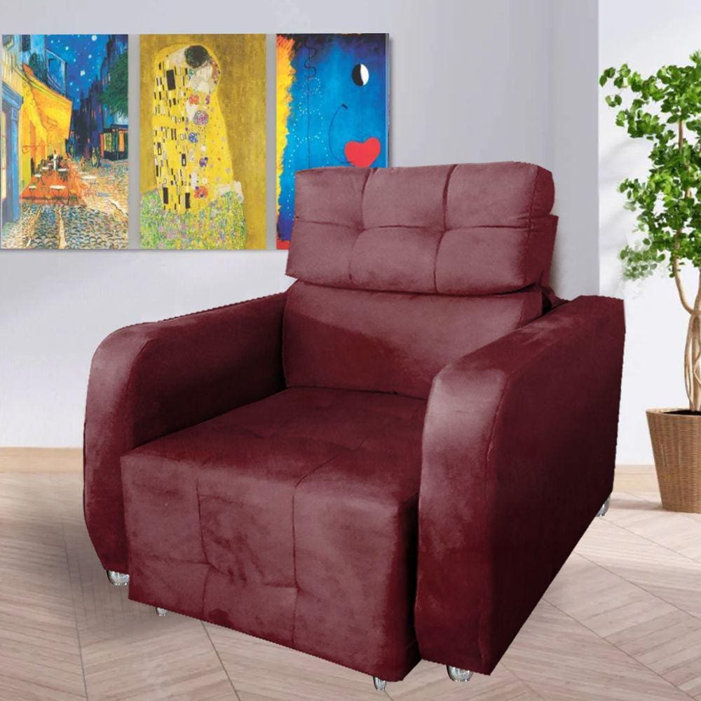 Poltrona Reclinavel Sala De Estar Safira Amamentação Bordo